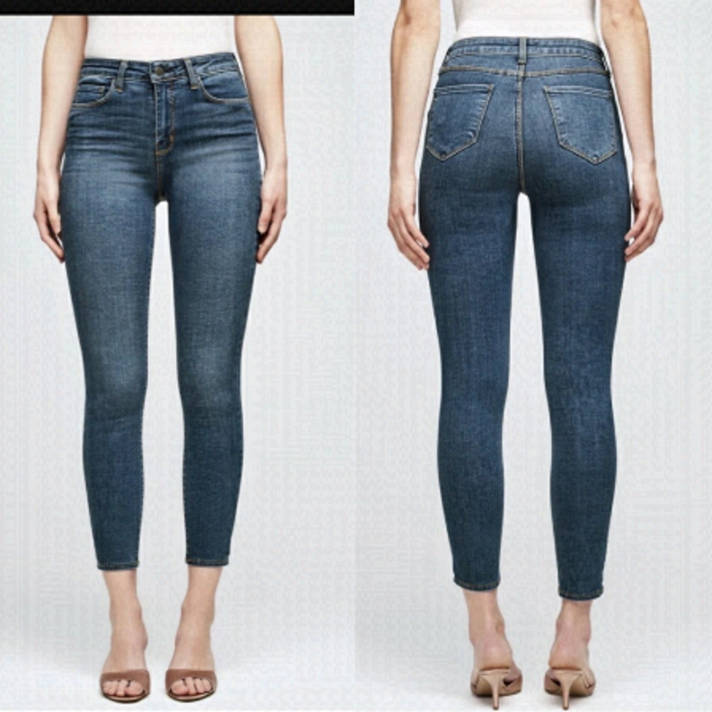 L'AGENCE High-Rise Skinny Jeans in Medium Blue Wash